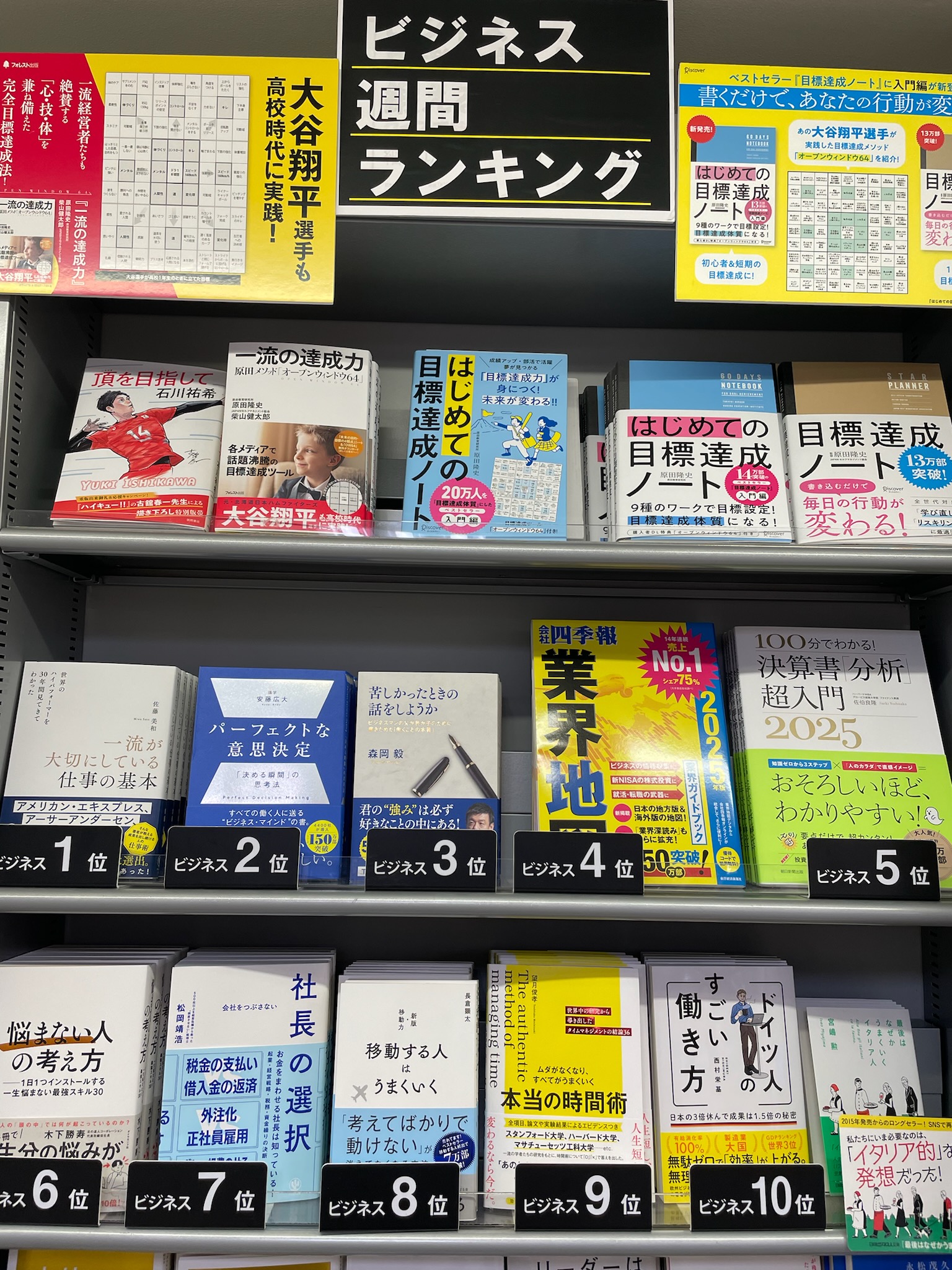 ブックスタジオ　アルデ新大阪店（JR新大阪駅2階）でビジネス書ランキング１位を獲得しました。